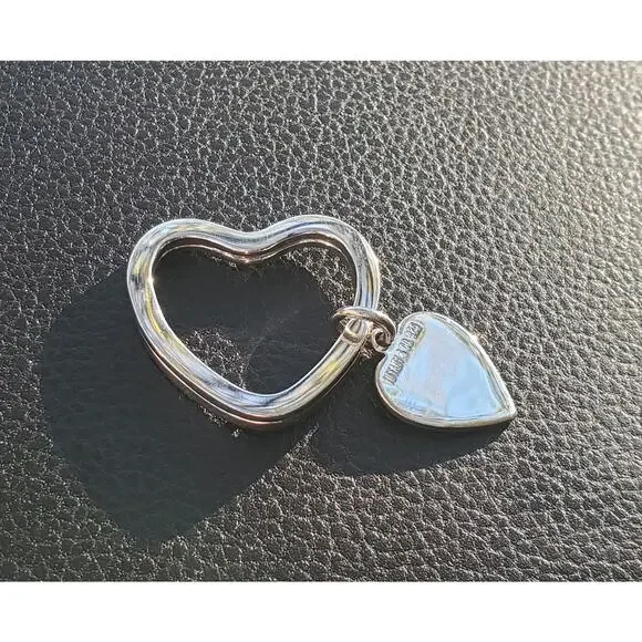 Tiffany Sterling Silver Heart Key Holder Ring Keychain 925 - Picture 2 of 4